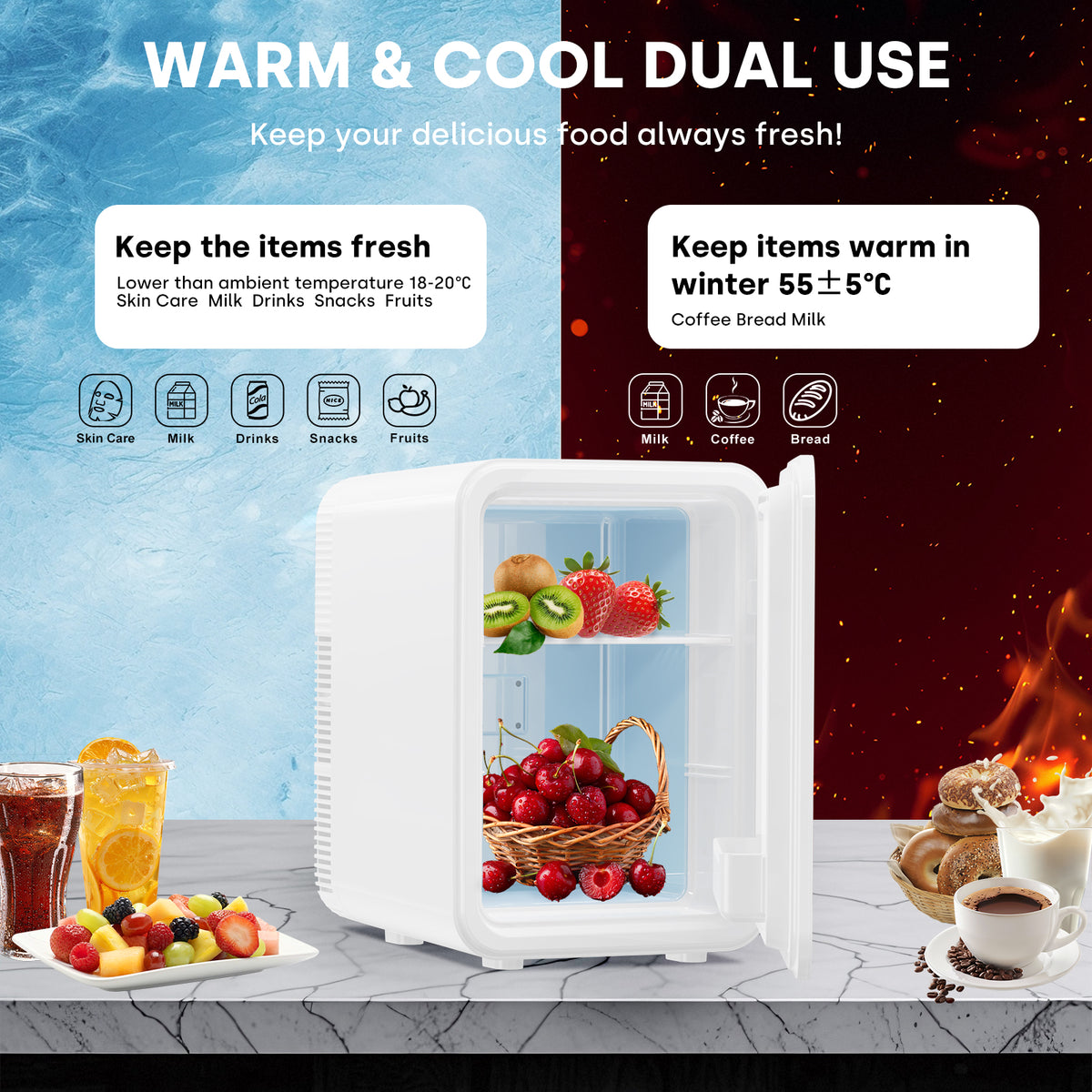 Enventor Mini Fridge 10L with Digital Display