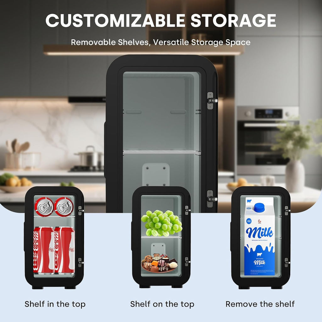 Enventor Mini Fridge with Cooling and Warming, 6L/8Can