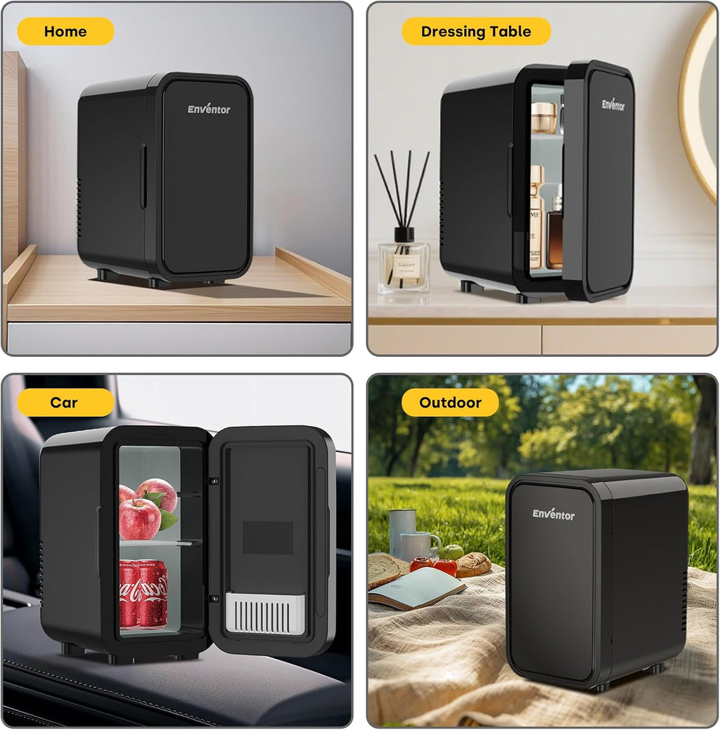 Enventor Mini Fridge with Cooling and Warming, 6L/8Can
