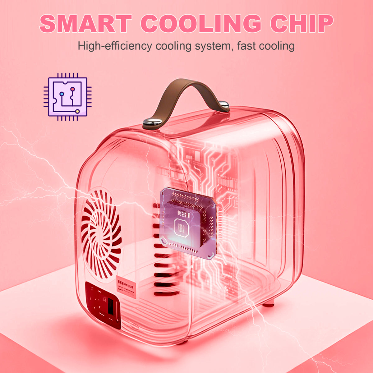 Enventor LED Mirror Mini Fridge 4L/ 6 Can