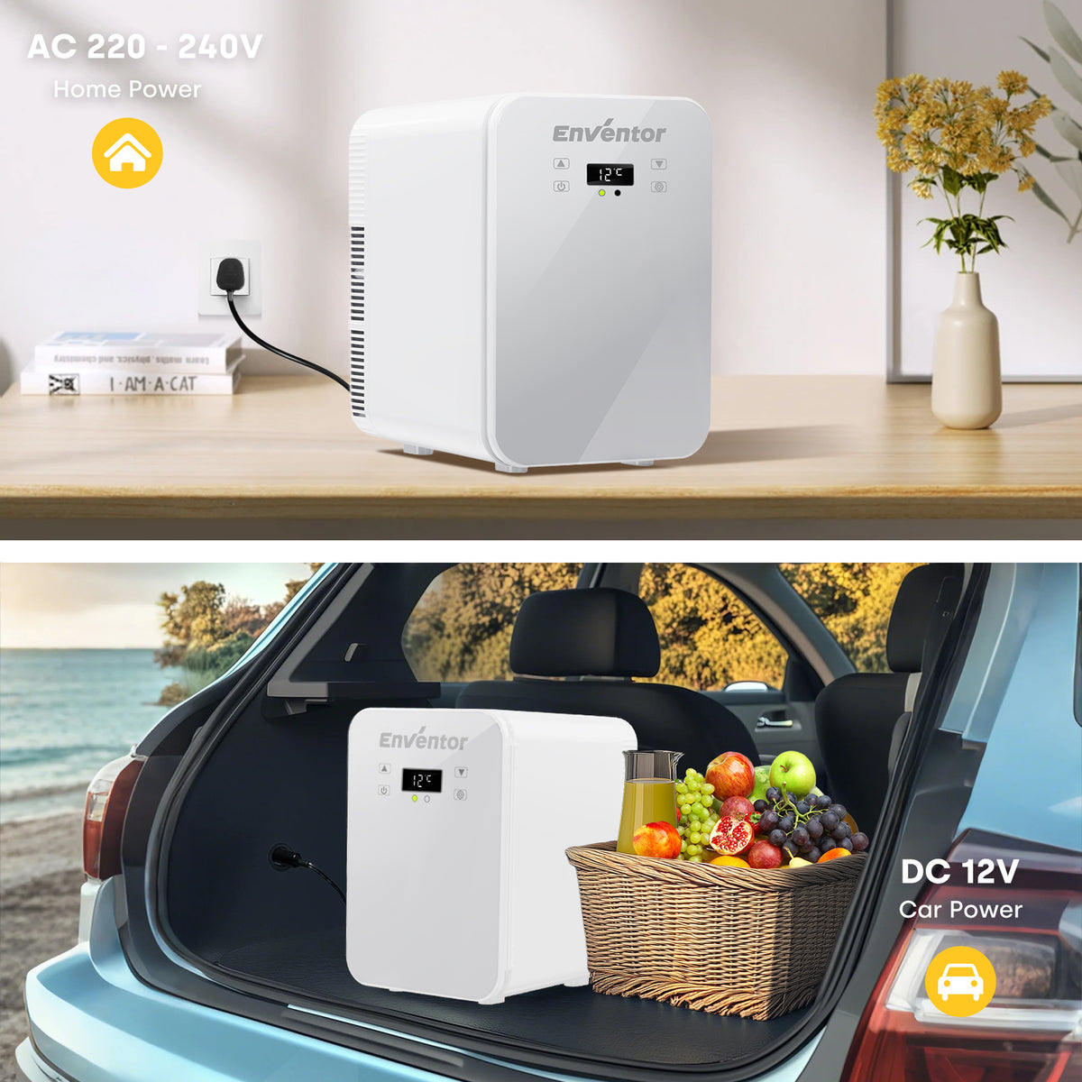 Enventor Mini Fridge 10L with Digital Display