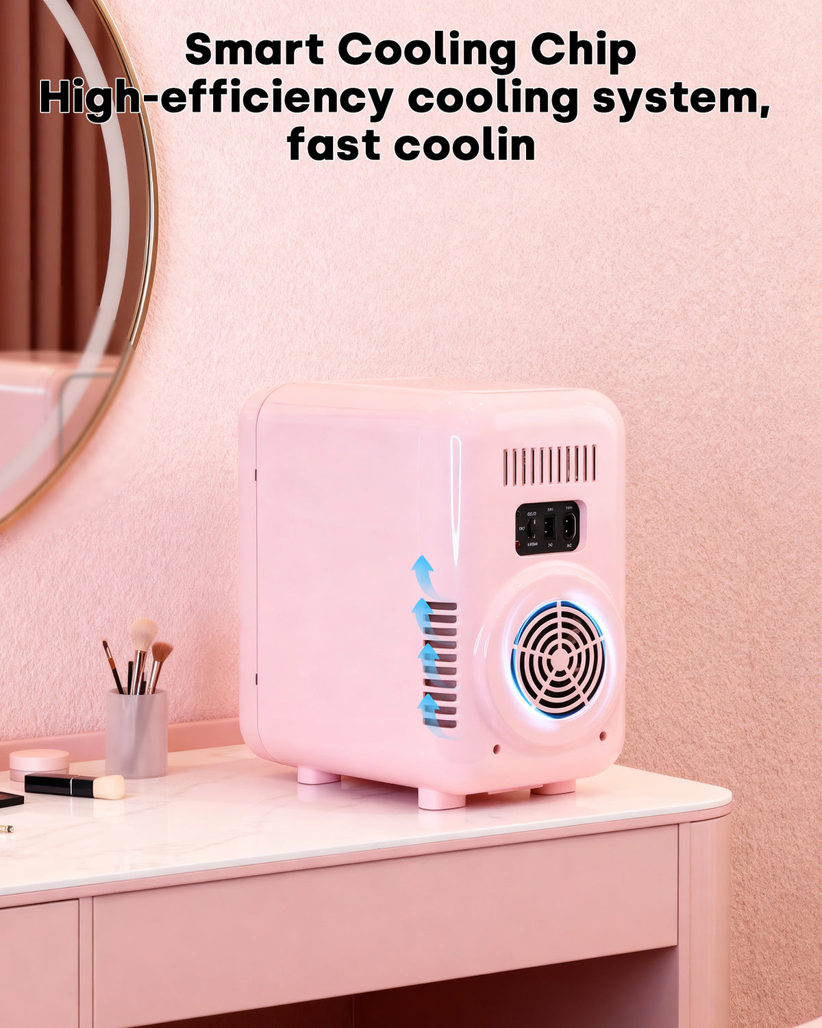 Enventor LED Mirror Mini Fridge 6L/ 8 Can