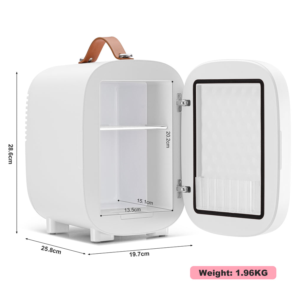 Enventor LED Mirror Mini Fridge 4L/ 6 Can